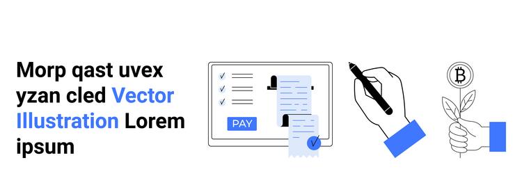digital form processing payment submission vector image