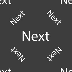 next sign icon navigation symbol seamless pattern vector image