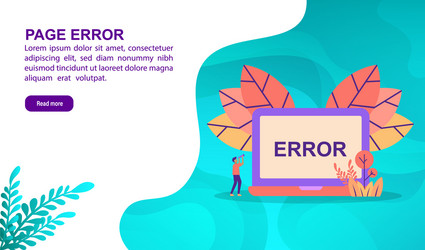 page error concept with character template vector image