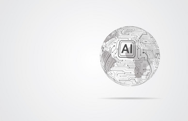 abstract global artificial intelligence network vector image