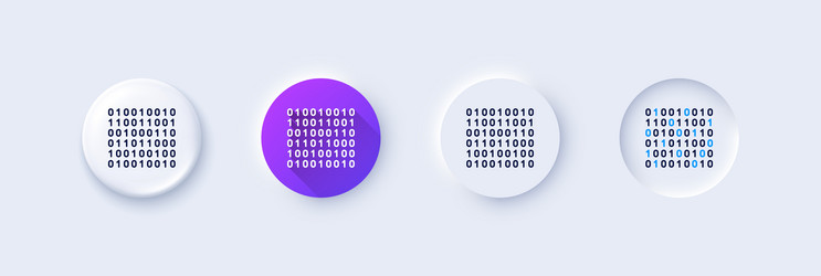 binary code line icon computer machine sign vector image
