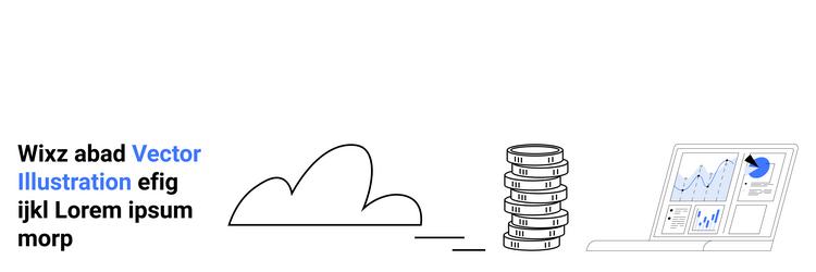 cloud computing with data storage and analytics vector image