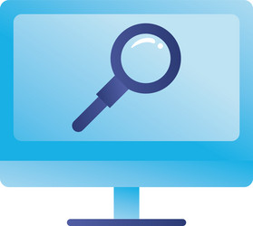 lupe in computer gradient style icon design vector image
