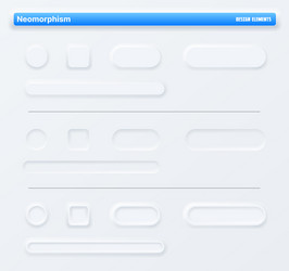 neomorphic app buttons navigation web interface vector image