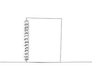 notebook for studying notes one line art vector image
