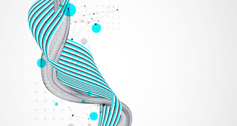 abstract wavy background with colorful lines vector image