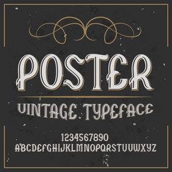 Elegant Script Font - Perfect for Labels & Signage vector image