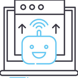 programming control line icon outline symbol vector image