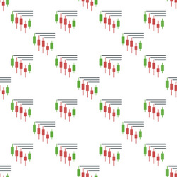 range breakout candlestick chart seamless pattern vector image