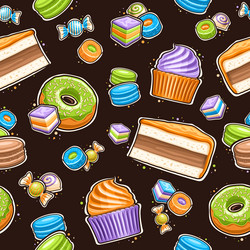 Dessert seamless pattern Royalty Free Vector Image