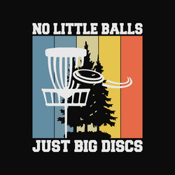 retro vintage disc golf no little balls just big d Vector Image