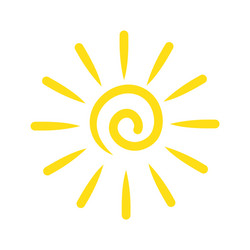 Sun icon on background for graphic and web design vector