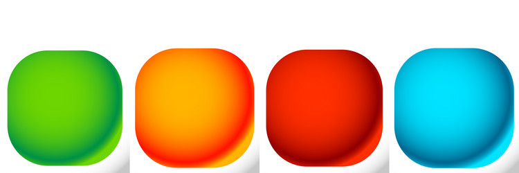 blank empty rounded square button badge and pin vector image