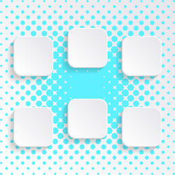 blank white square buttons vector