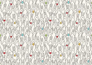 Funny bunny seamless pattern of cute Royalty Free Vector