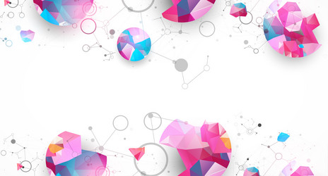 geometric abstract background with connected line vector image