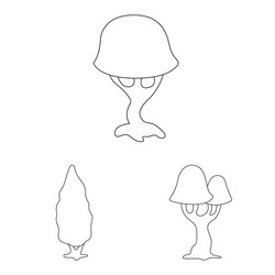 isolated object of tree and nature symbol set vector image