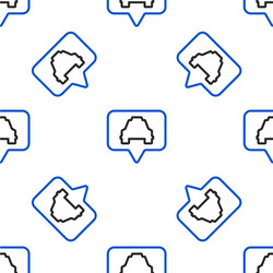 line map pointer with taxi icon isolated seamless vector image