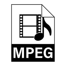 Modern flat design of mpeg file icon for web vector