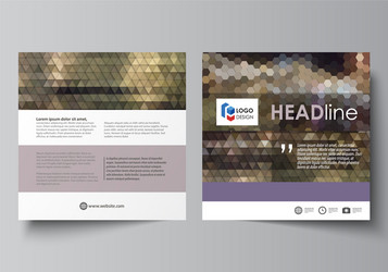 business templates for square design brochure vector