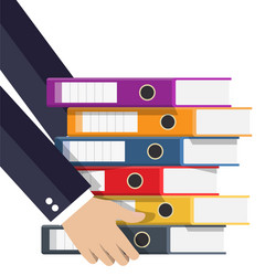 files in hand ring binders vector image