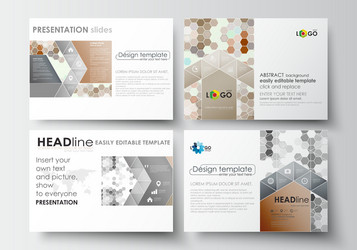 Set of business templates for presentation slides vector