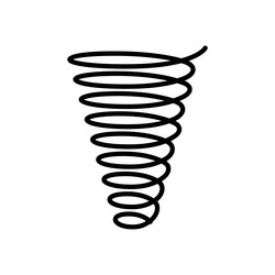 spring coil and absorber icon in thin line style vector image
