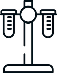 stand with test tubes icon line style vector image