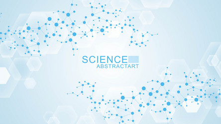 modern abstract molecules structure for science vector image