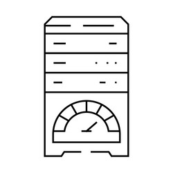 database performance line icon vector image