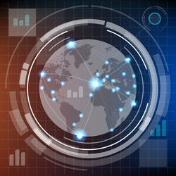 infographics with elements of user interface vector image