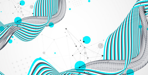abstract wavy background with colorful lines vector image