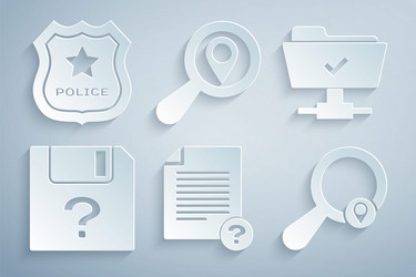 set unknown document ftp operation successful vector image