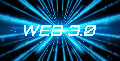 web 30 text on cosmic background new version vector image