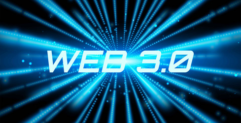 web 30 text on cosmic background new version vector