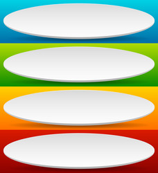 badge button banner set in 4 bright color vector image