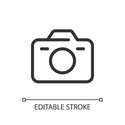camera pixel perfect linear ui icon vector image