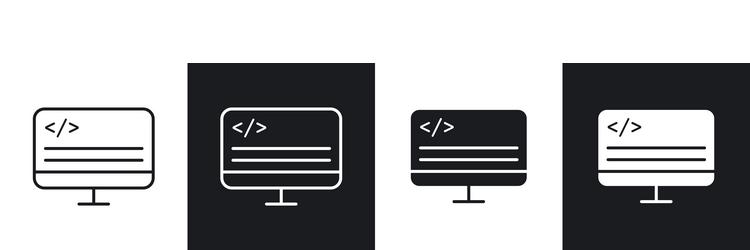 display code icon vector image