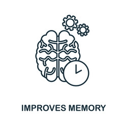 improves memory line icon simple element from vector image