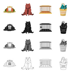 isolated object of nature and fun symbol set vector image