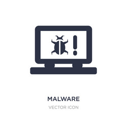malware icon on white background simple element vector image