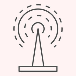radio wave thin line icon connection broadcast vector image