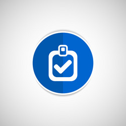 checkmark icon test form mark tick check vector image