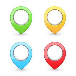 map pin icon set vector image