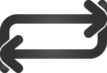 repeat refresh upgrade rectangle arrows isolated vector image