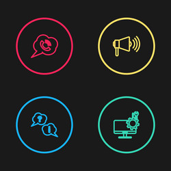 set line question and exclamation computer vector image