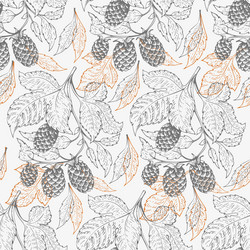 Hop beer seamless pattern background Royalty Free Vector
