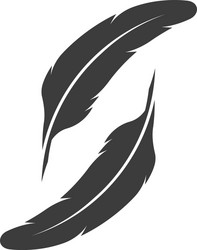 Feather quill pen Royalty Free Vector Image - VectorStock