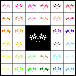 Checkered Flag Yellow and Red Vector Images (over 100)