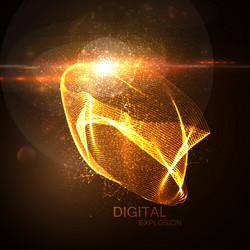Digital Neon Particle Burst vector image